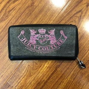 Juicy Couture grey velour continental wallet